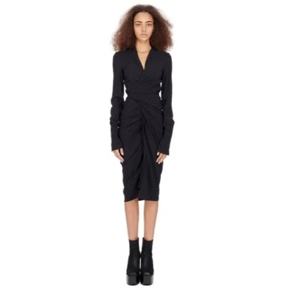 chinese dress ladies Rick Owens Open-back Mini Cotton Dress – Runway Catalog main image 1